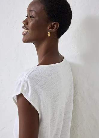 T-shirt 100% lin • blanc • Boutique bonprix