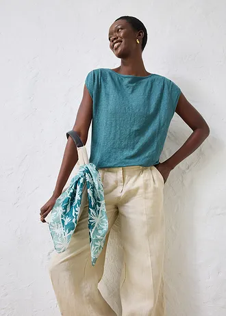 Shirt van puur linnen • pepergroen • bonprix online shop