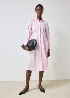 Robe-chemise 100% lin • rose cristal • Boutique bonprix