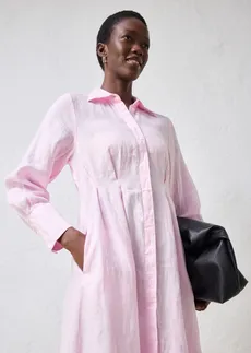 Robe-chemise 100% lin • rose cristal • Boutique bonprix