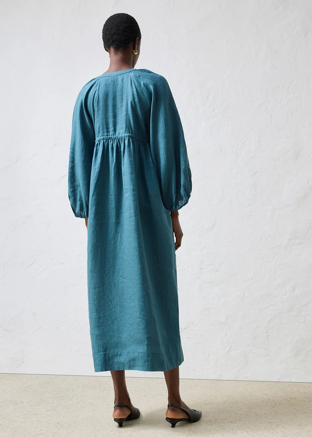 Robe longue 100% lin • vert poivre • product-page.page-title-suffix