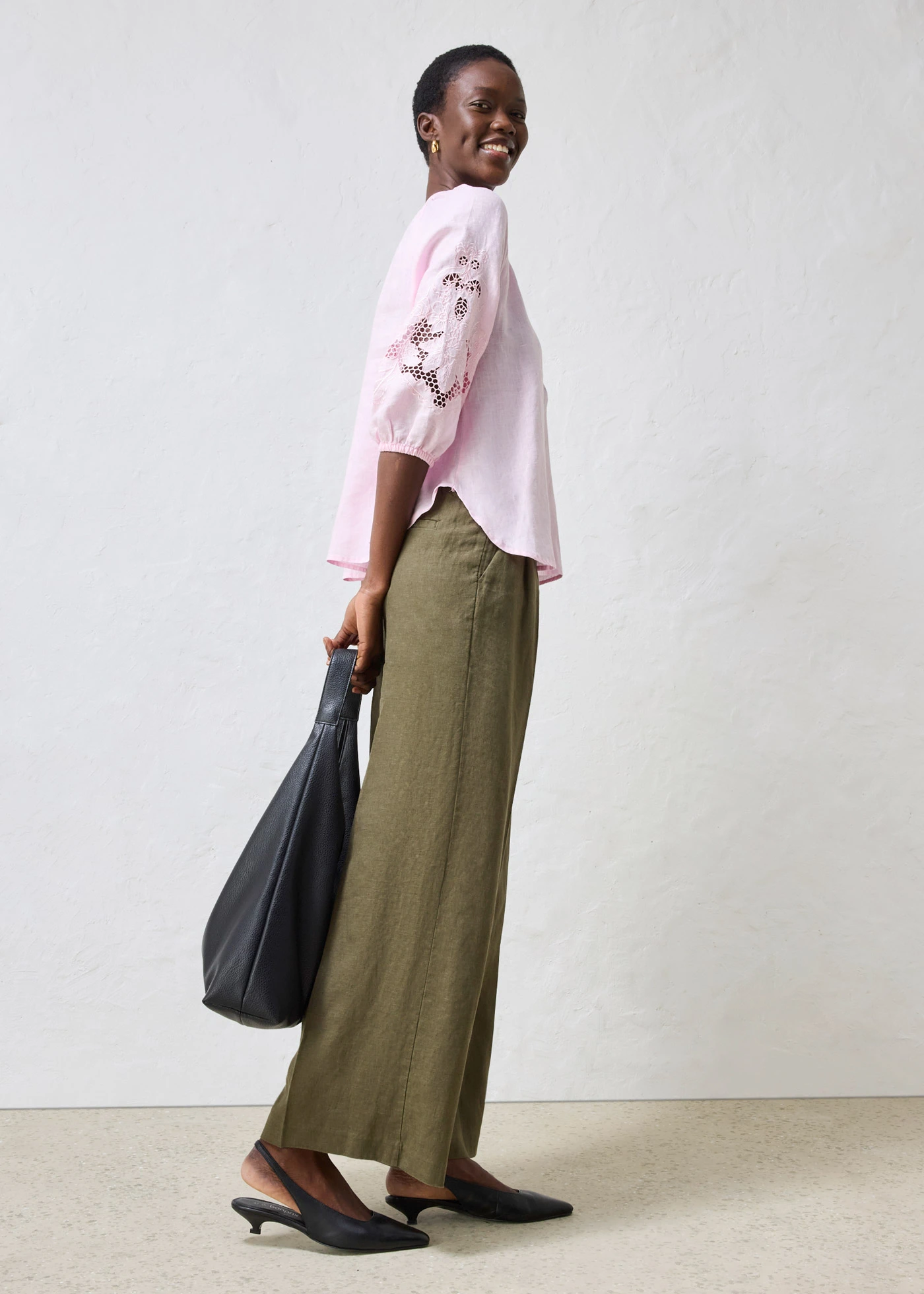 Tuniek van puur linnen • kristalroze • bonprix online shop