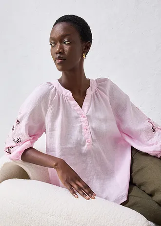 Tuniek van puur linnen • kristalroze • bonprix online shop