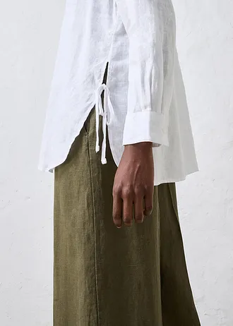 Košilová halenka z čistého lnu • bílá • bonprix obchod