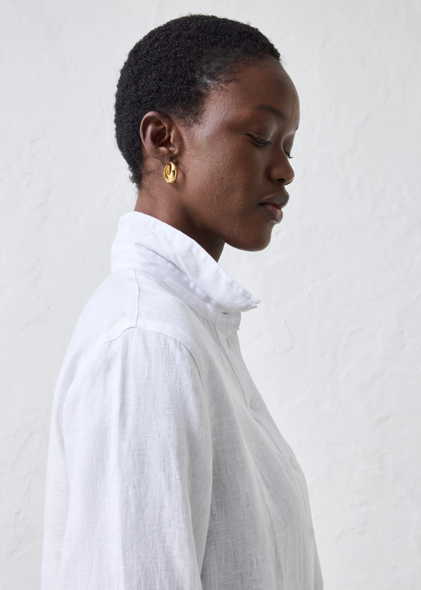 Overhemdblouse van linnen • wit • bonprix online shop