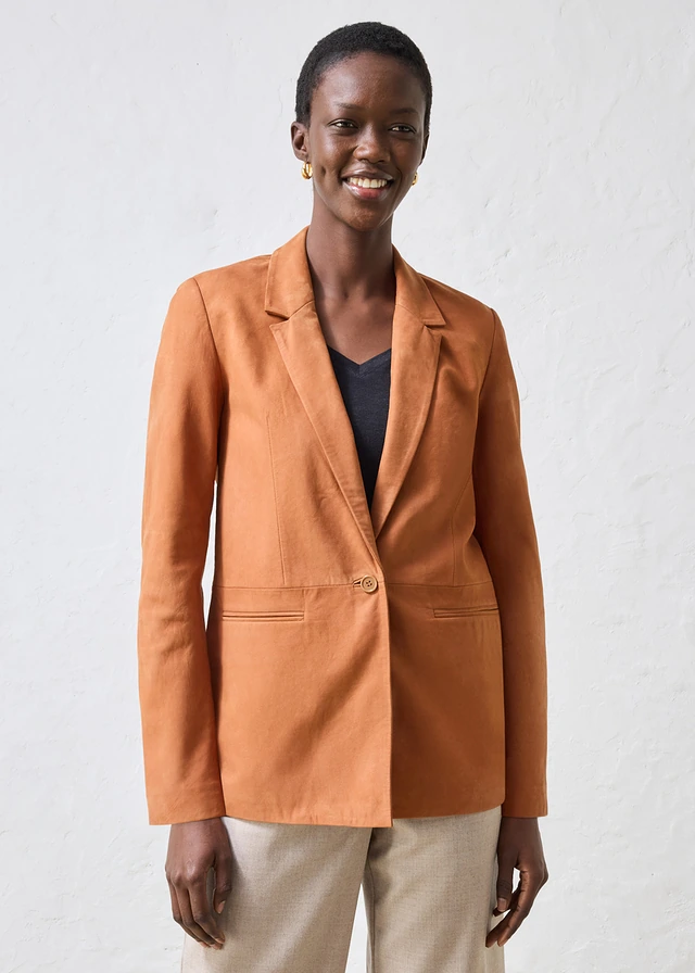 Blazer van suède • brons • product-page.page-title-suffix