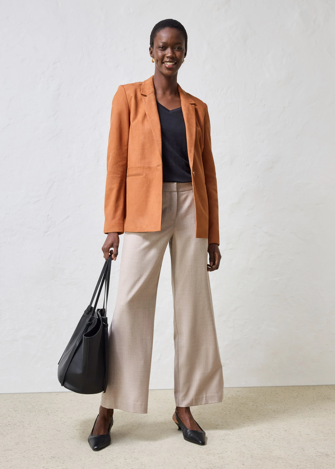 Blazer en cuir velours • bronze • Boutique bonprix