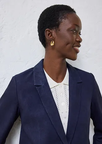 Blazer van suède • donkerblauw • bonprix online shop