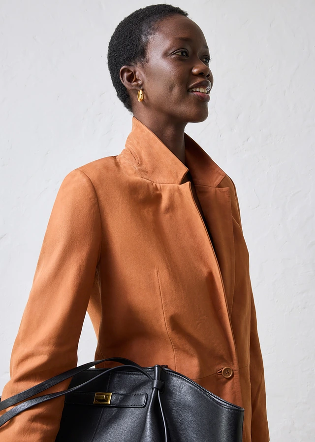 Blazer van suède • brons • product-page.page-title-suffix