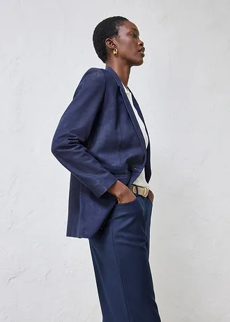 Blazer van suède • donkerblauw • bonprix online shop