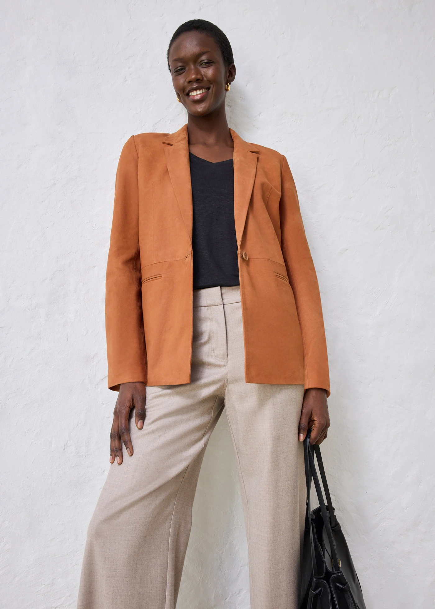 Blazer van suède • brons • bonprix online shop