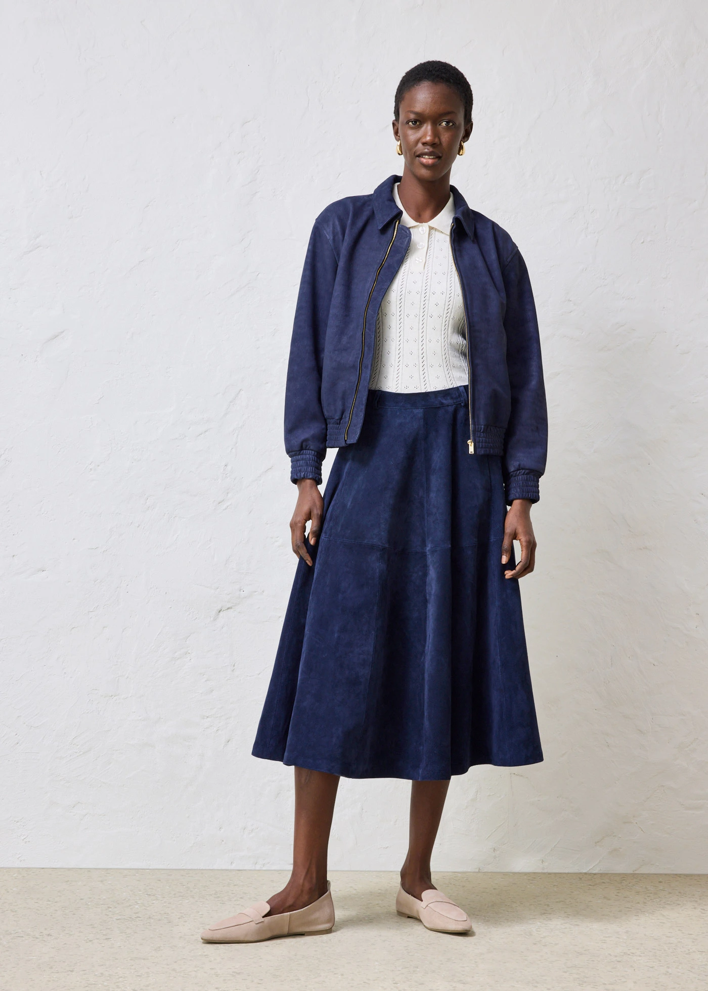 Spódnica skórzana • ciemnoniebieski • sklep bonprix