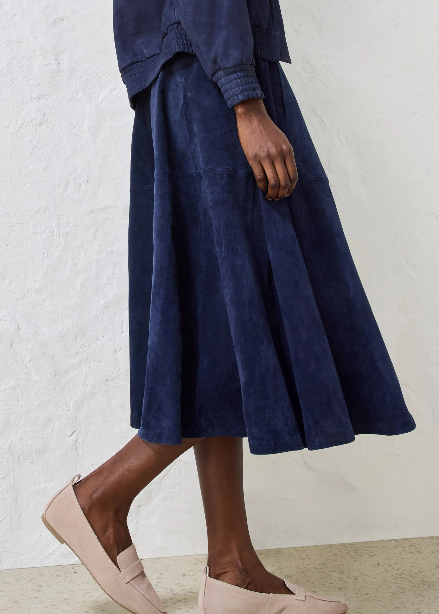 Jupe en cuir • bleu foncé • Boutique bonprix