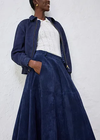 Leren rok • donkerblauw • bonprix online shop