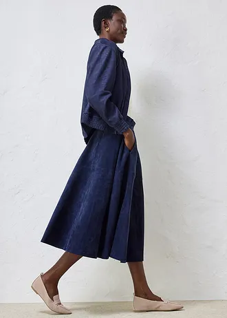 Leren rok • donkerblauw • bonprix online shop