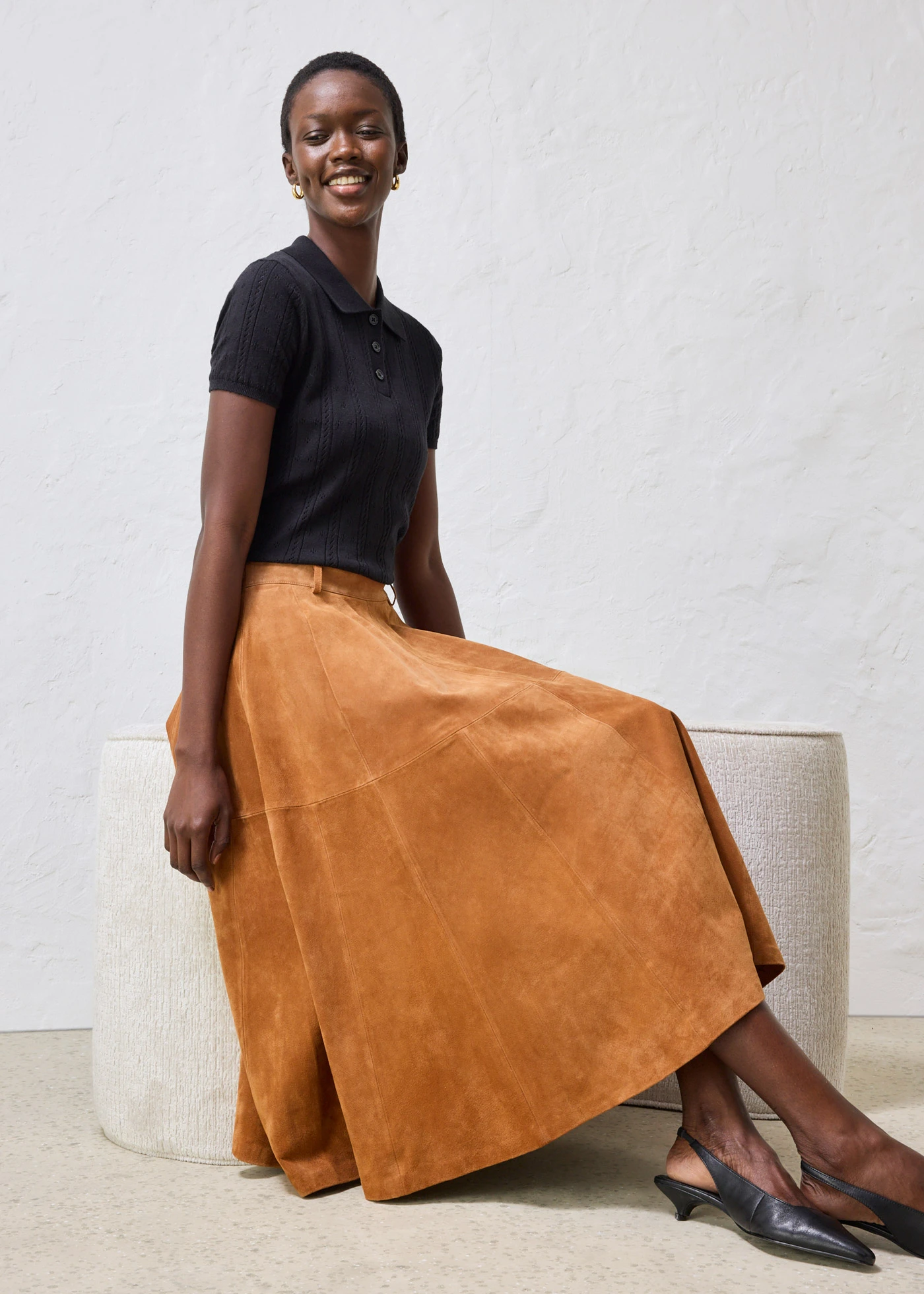 Leren rok • bronskleur • bonprix online shop