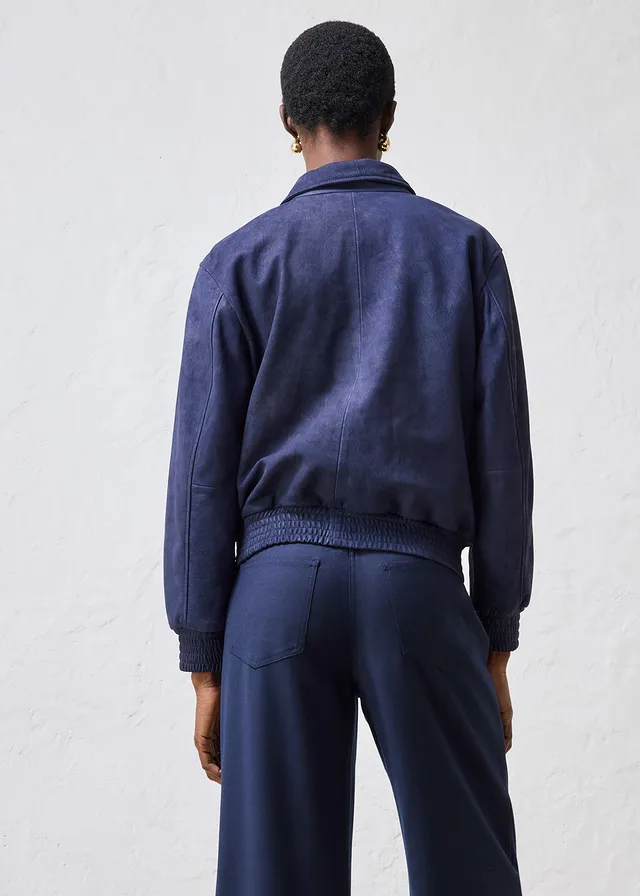 Bomber van suède • donkerblauw • product-page.page-title-suffix