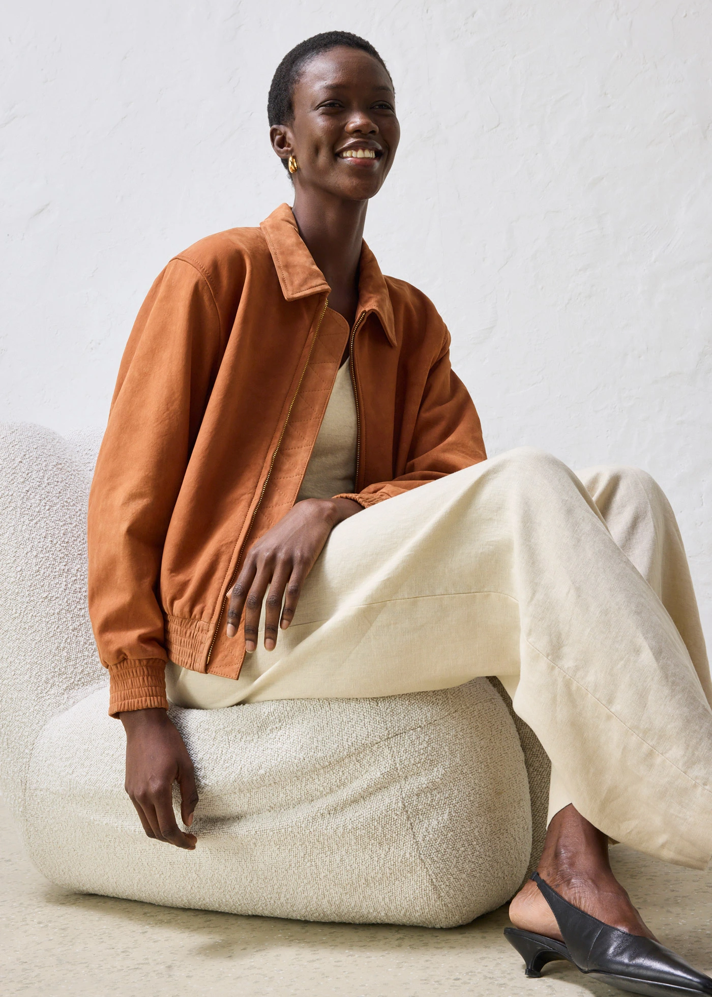 Bomber van suède • bronskleur • bonprix online shop