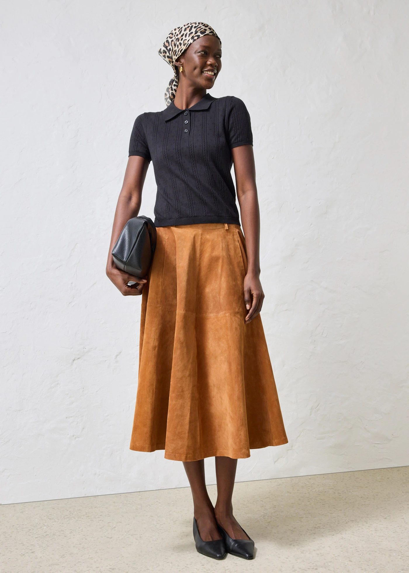 Ajour trui met zijde • zwart • bonprix online shop