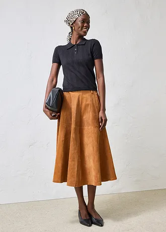 Ažurový svetřík s podílem hedvábí • černá • bonprix obchod