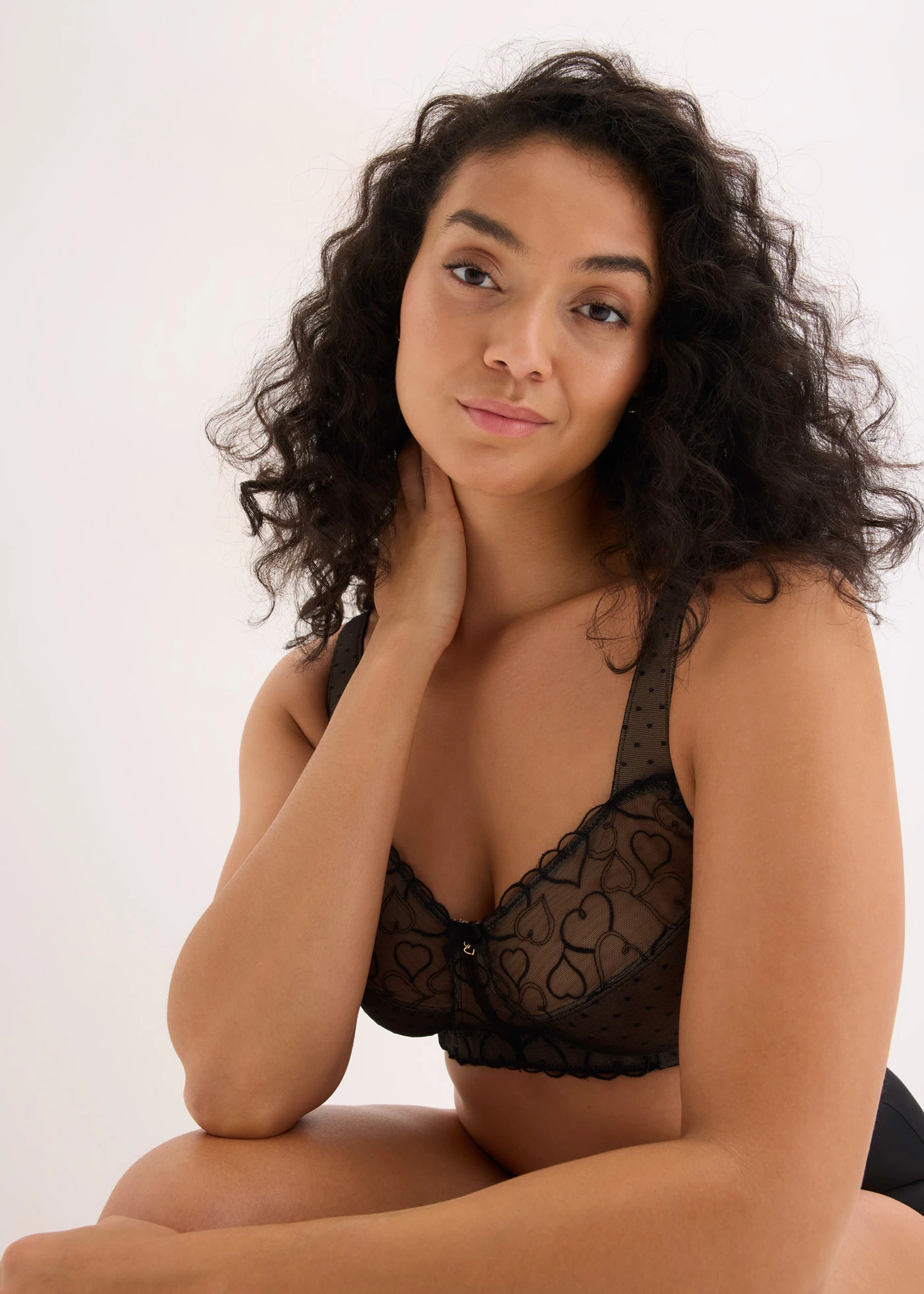 Soutien-gorge grand maintien sans armatures, bretelles rembourrées • noir-marron clair • Boutique bonprix