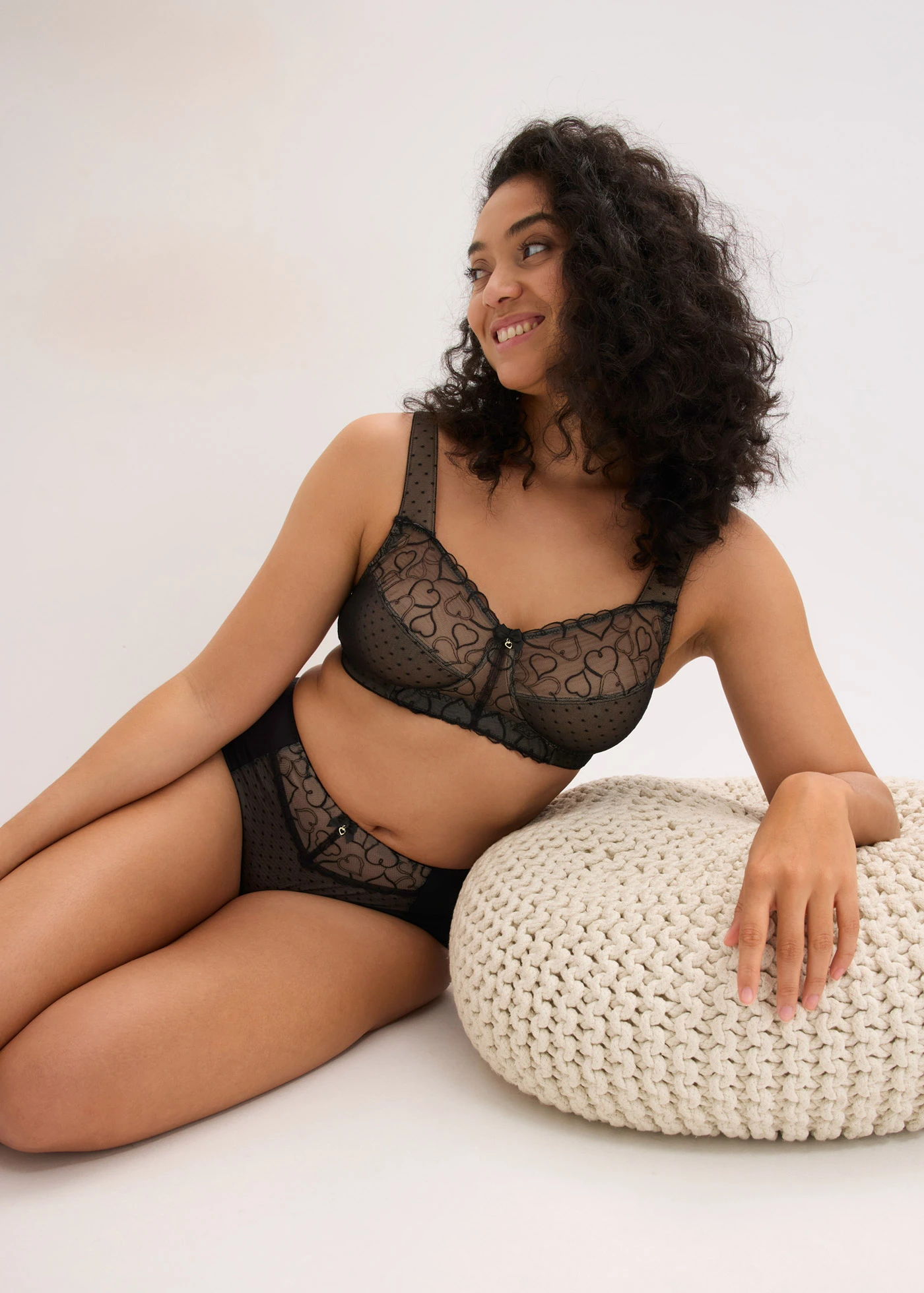 Soutien-gorge grand maintien sans armatures, bretelles rembourrées • noir-marron clair • Boutique bonprix