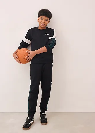 Trening din bumbac organic 100% • negru • magazin bonprix