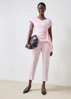 T-shirt cache-cœur, 100% lin • rose cristal • Boutique bonprix