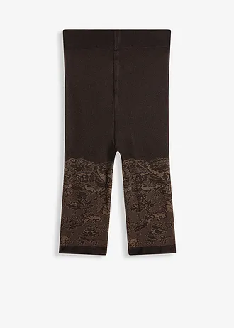 Korte sportlegging met kant 110 DEN, Kleur: zwart