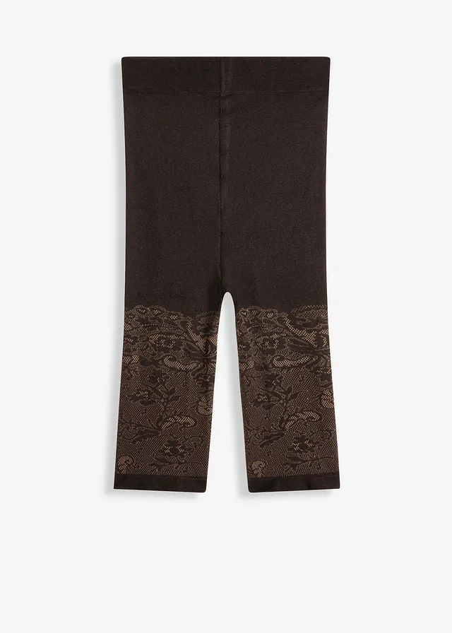 Cycliste anti-frottement avec imprimé dentelle 110 den • noir • Boutique bonprix