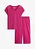 Capri pyjama met wijde culotte, Kleur: fuchsiapink