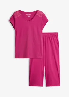 Pyjama avec un pantacourt ample • rose fuchsia • Boutique bonprix