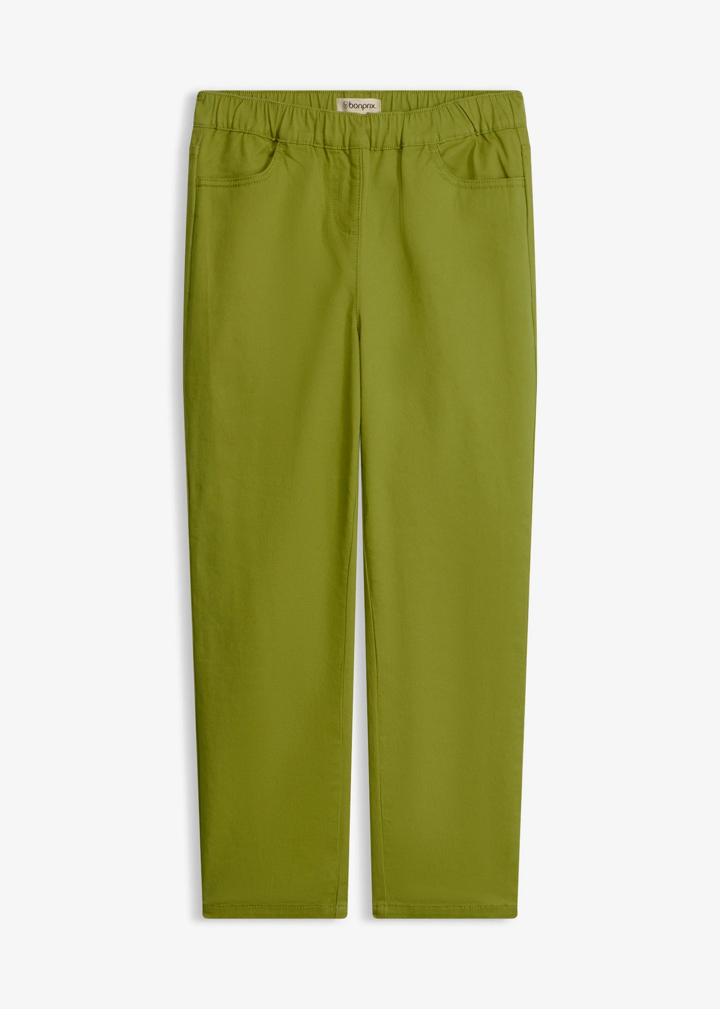 Pantalon 7/8 à taille élastiquée • vert mousse • Boutique bonprix