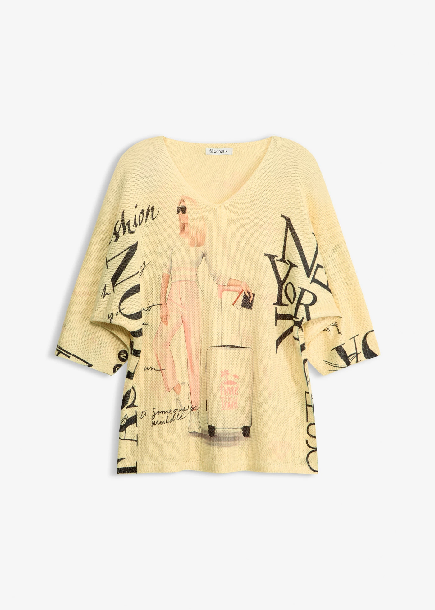 Sweter • jasnożółty • sklep bonprix