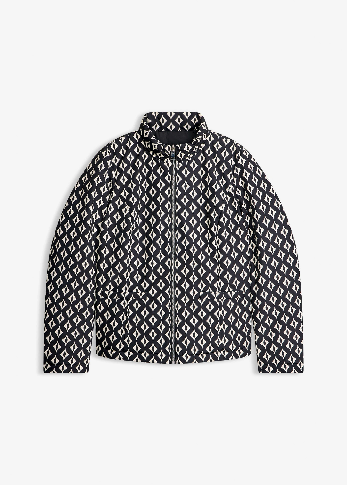 Veste réversible et légère à imprimé • noir-écru graphique • Boutique bonprix