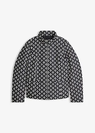 Lichte gewatteerde omkeerbare jas met print • zwart-wolwit met grafische print • bonprix online shop