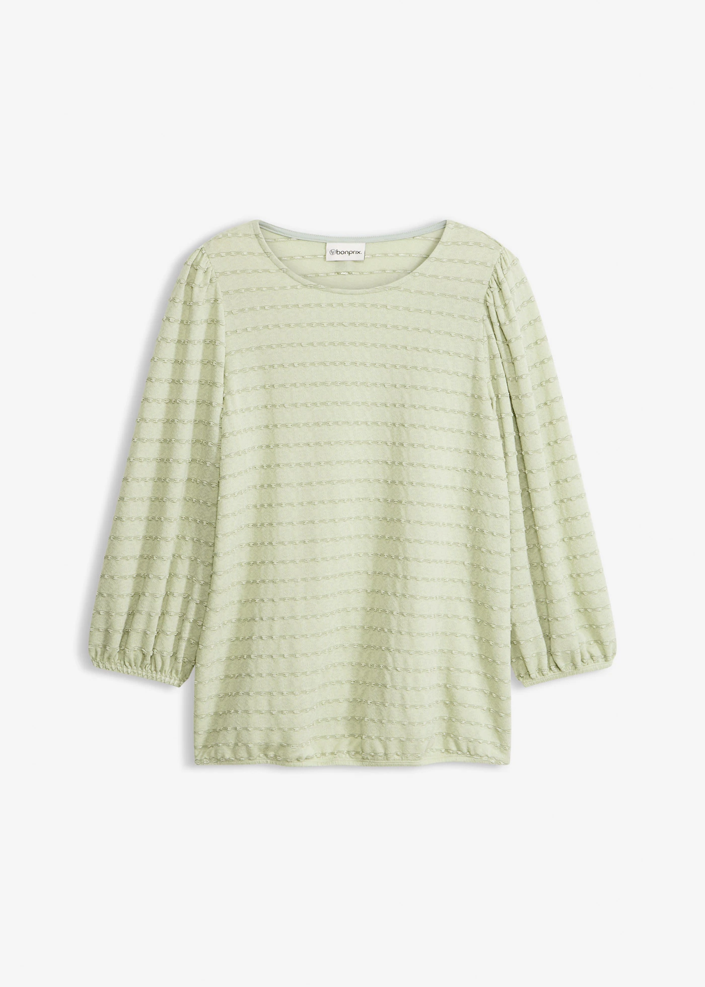 Tunique en jersey texturé • vert pâle • Boutique bonprix