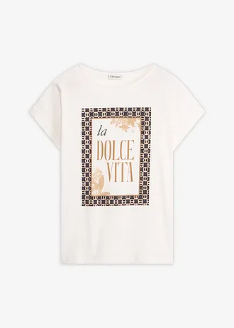 Shirt van biologisch katoen, Kleur: wolwit