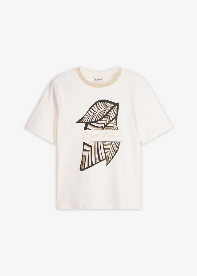 T-shirt en coton • ecru • Boutique bonprix