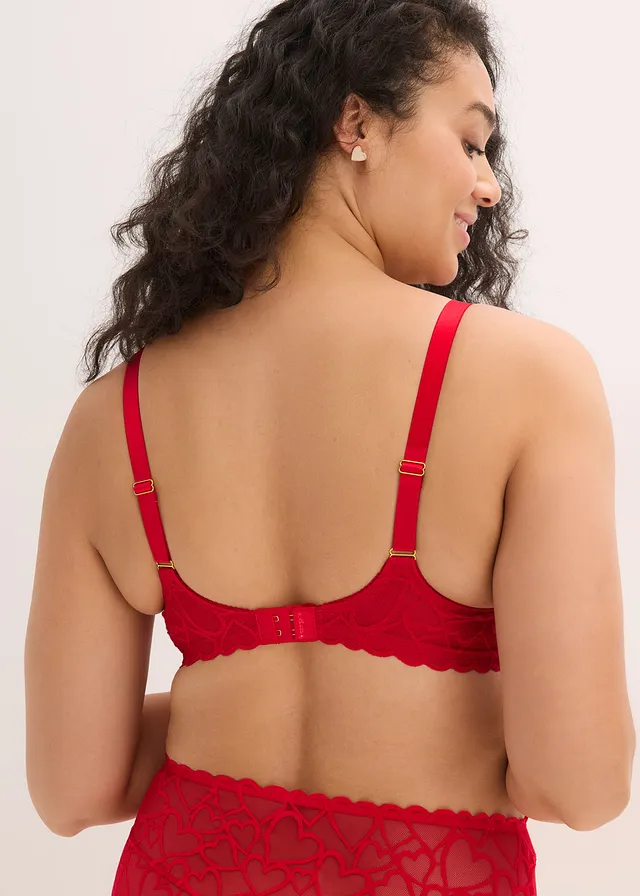 Soutien-gorge minimiseur avec bijou, Couleur: rouge salsa