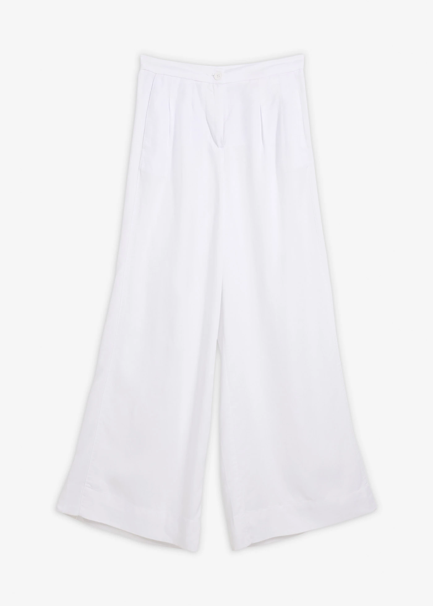 Bandplooibroek van soepel lyocell • wit • bonprix online shop