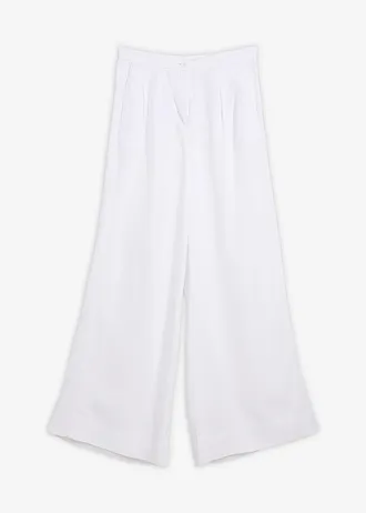 Pantalon à pinces en lyocell fluide • blanc • Boutique bonprix