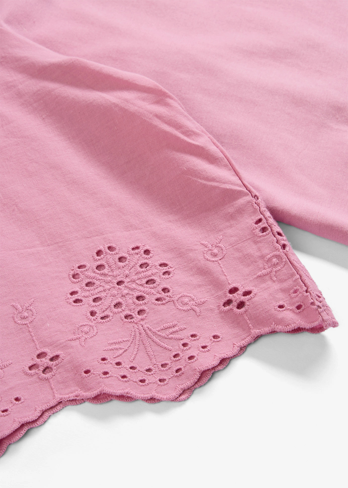 Shirt met broderie anglaise • mauve • bonprix online shop