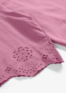 Bluzka z angielskim haftem • róż malwowy • sklep bonprix