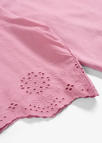 T-shirt à broderie anglaise • mauve • Boutique bonprix