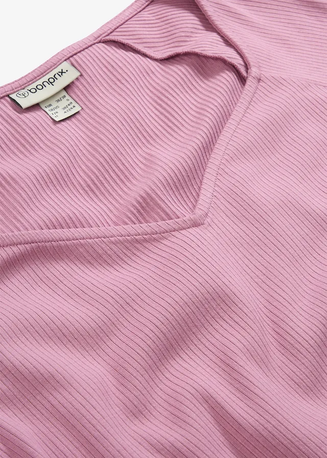 Geribd shirt in een viscosemix • mauve • product-page.page-title-suffix