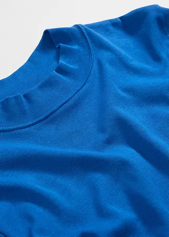 T-shirt z prążkowanej bawełny • niebieski arktyczny • sklep bonprix