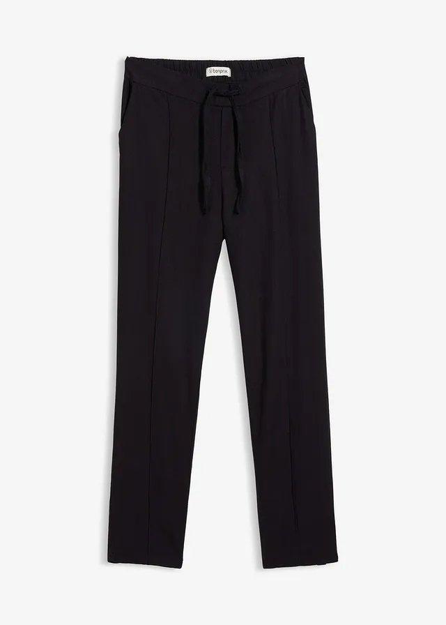 Broek van een linnen-viscose mix