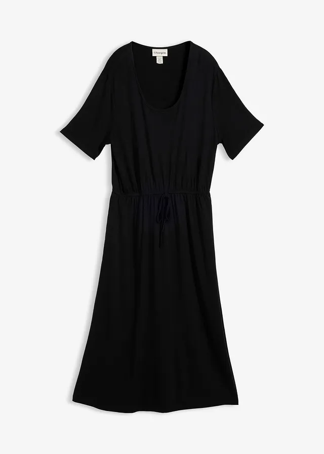 Jersey jurk van soepelvallende viscose-mix
