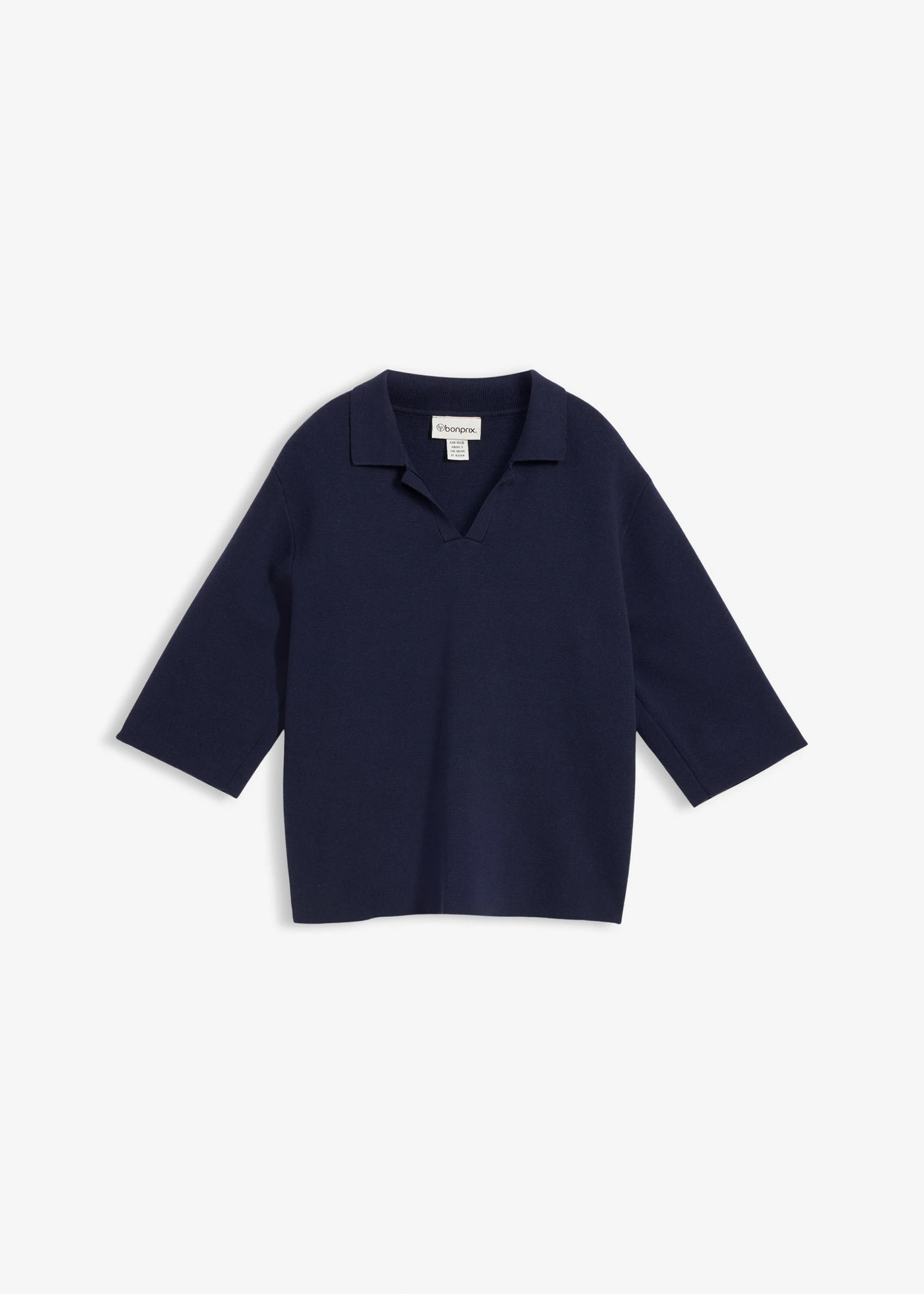 Gebreide polo • donkerblauw • bonprix online shop